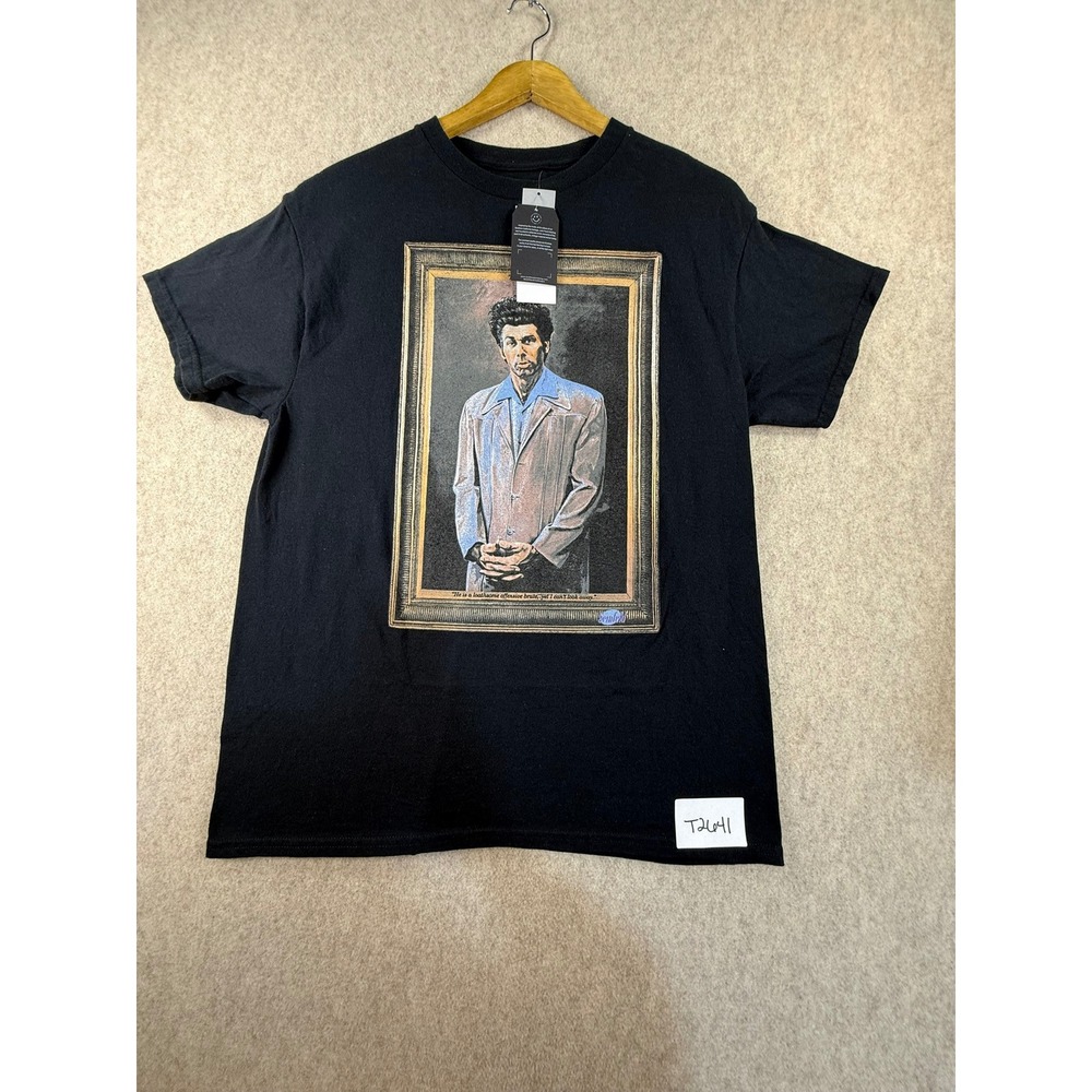 NWT Junk Food Seinfeld Kramer The Kramer Portrait Graphic T-Shirt Black Small